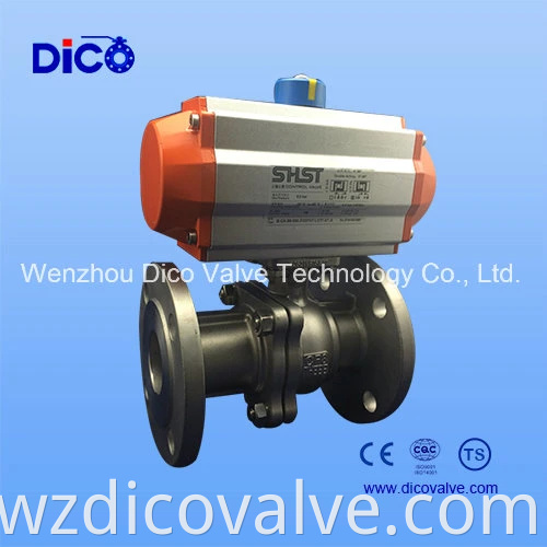 CE ISO TS WCB/CF8/CF8M Pneumatic/Electric Actuator 2PC Flansch Floating Ball Ventil